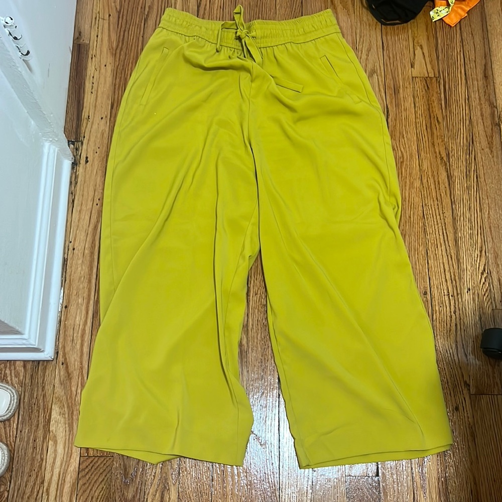 Zara Yellow Drawstring Pants